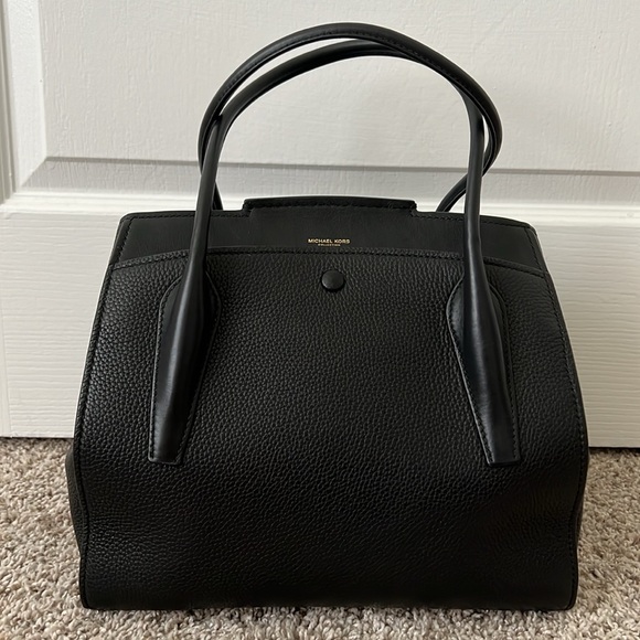 Michael Kors Collection Bancroft Large Pebbled Calf Leather Satchel - Picture 7 of 14